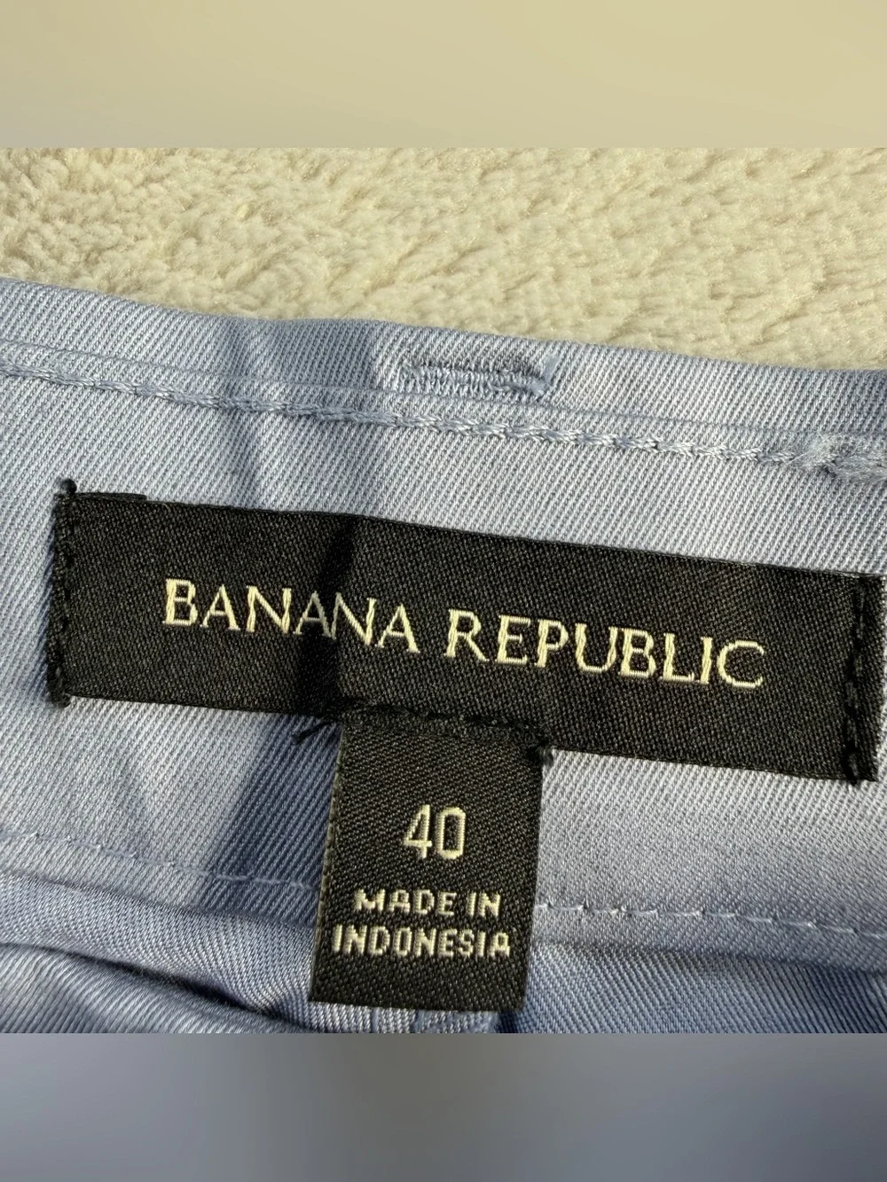 Banana Republic Mens Stretch Chino Short Quick Dry Blue 40 9 Inseam